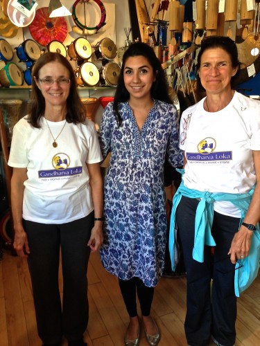 Nishta, Pranika and Dely at the store